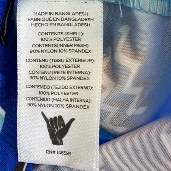 Beach Bros. 3T Blue Print Swim Trunks - Picture 5 of 7